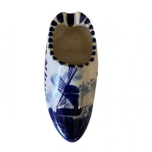 Vintage Delft Blue Style Dutch Clog Ceramic
